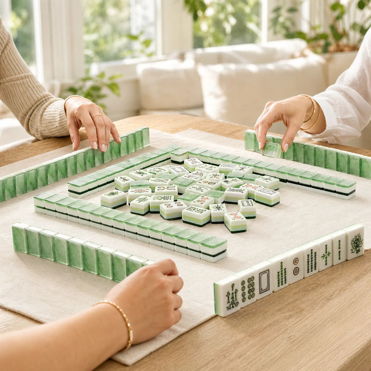 Casualruby© Jade Wave American Mahjong Tiles