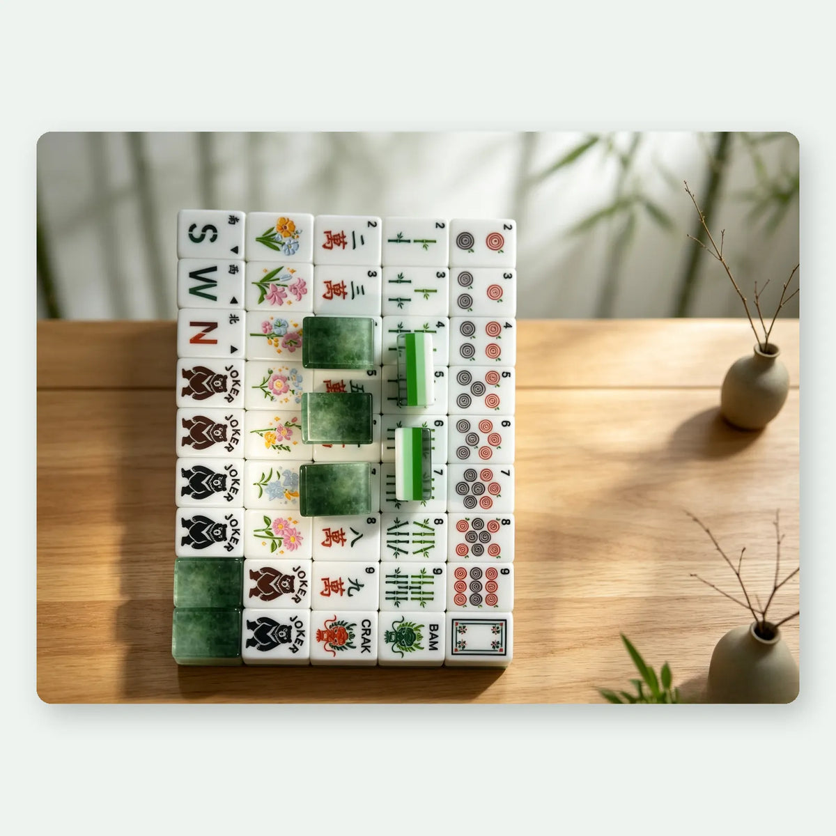 Emerald Mist American Mahjong Tiles