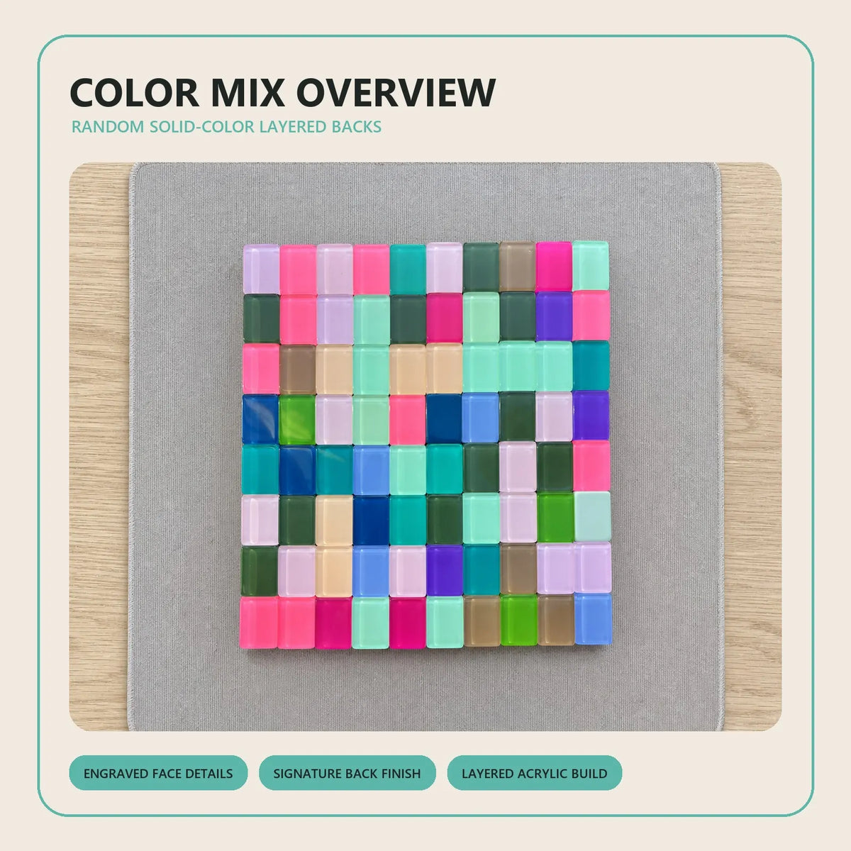 Casualruby© Solid Color Blind Box American Mahjong Tiles