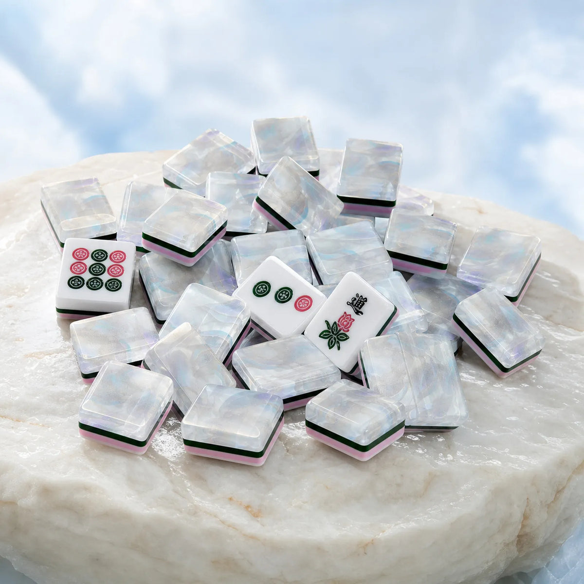 Casualruby© Dream Cloud Shell American Mahjong Tiles