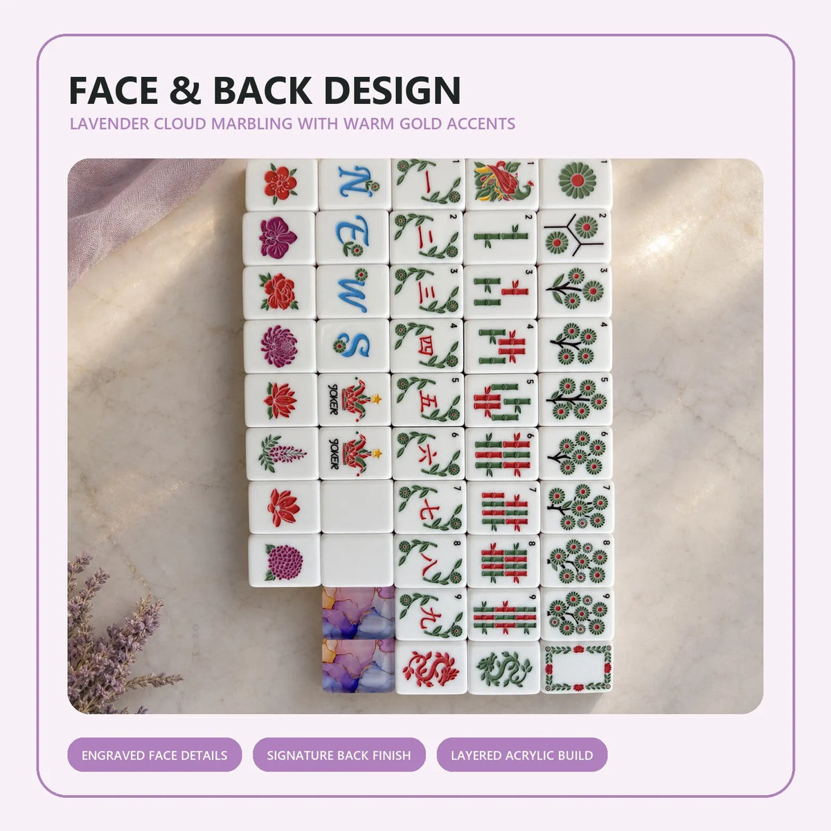 Casualruby© Purple Cloud Fairy American Mahjong Tiles