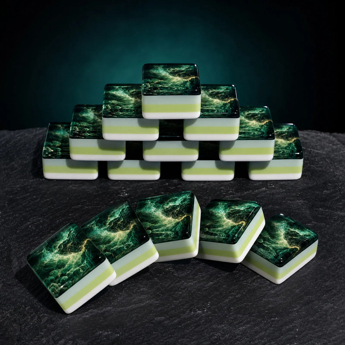 Casualruby© Cloud Thunder American Mahjong Tiles