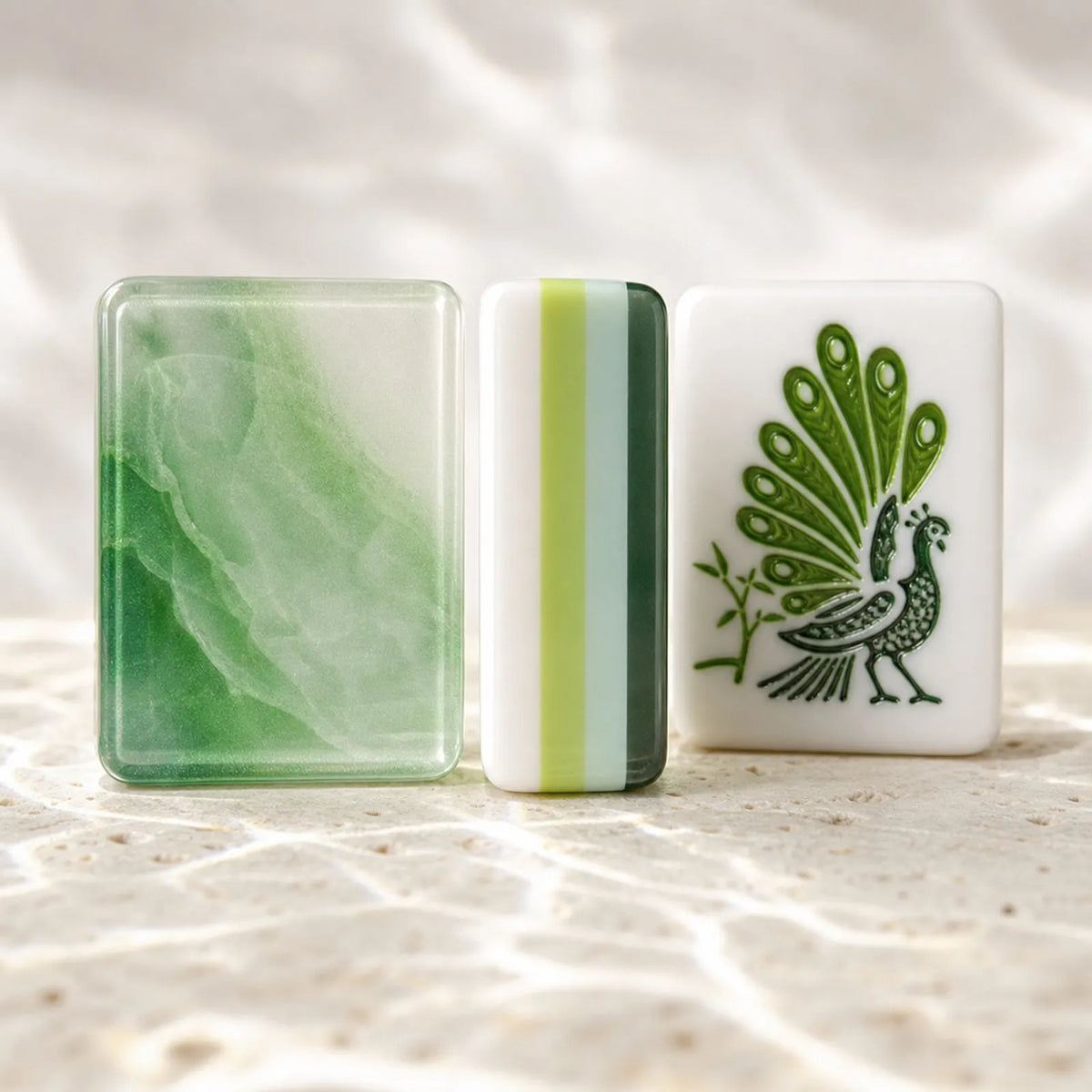 Casualruby© Jade Wave American Mahjong Tiles
