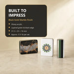 Casualruby© Black Gold Marble American Mahjong Tiles