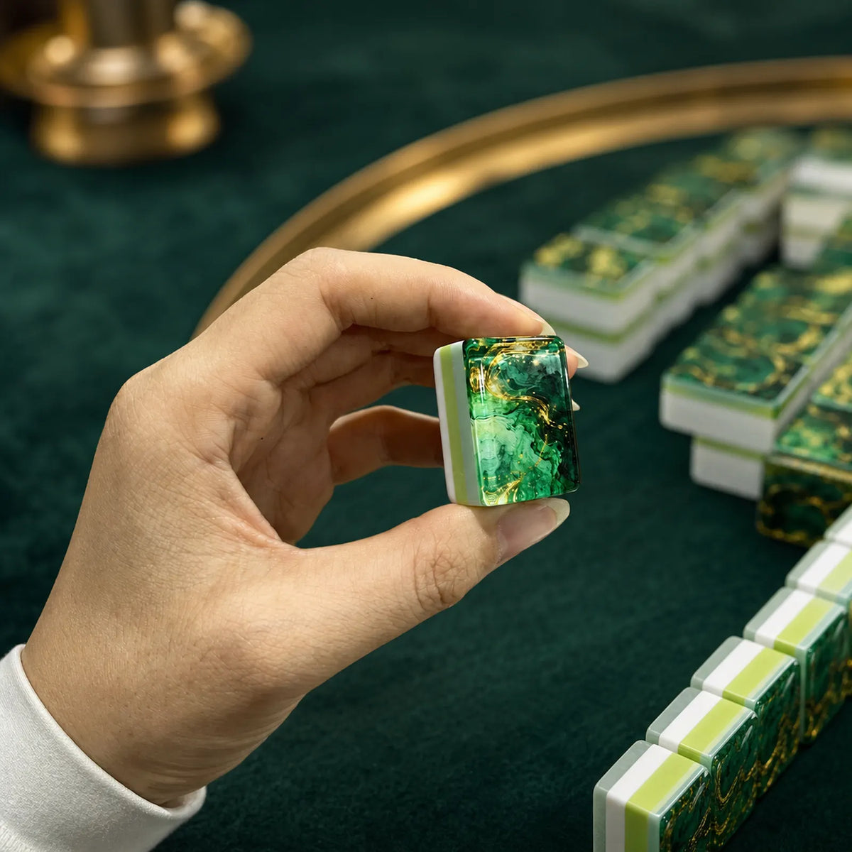Casualruby© Emerald Gold American Mahjong Tiles