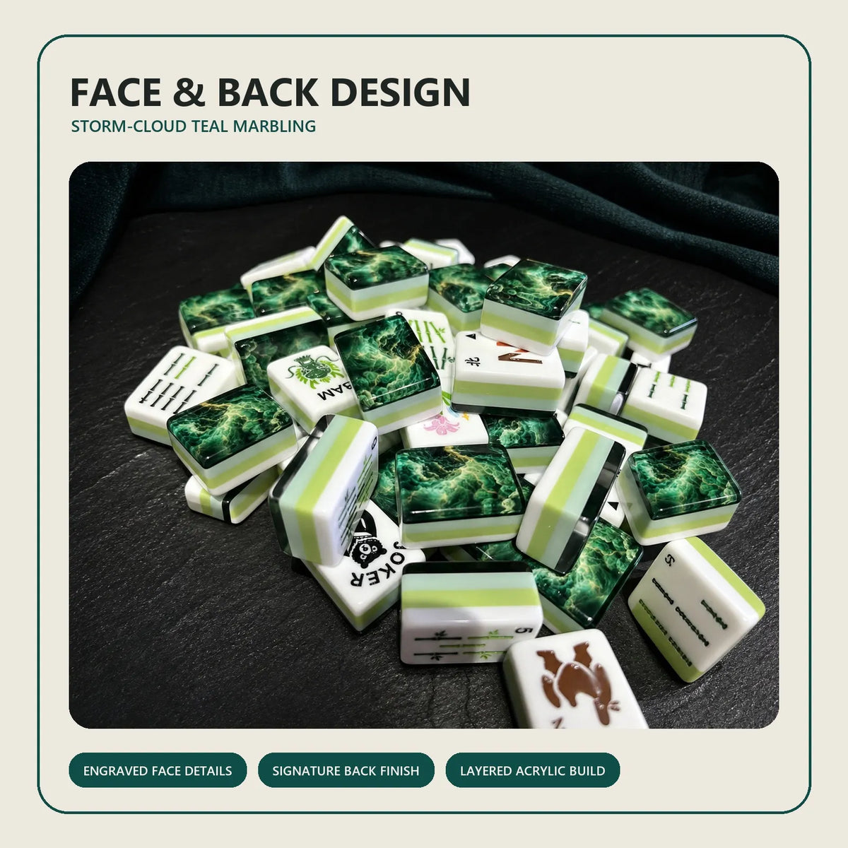 Casualruby© Cloud Thunder American Mahjong Tiles