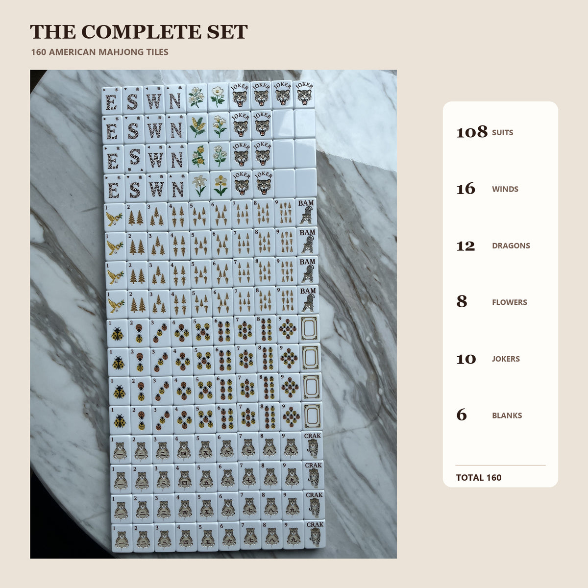 Amor-Mahj© The Leopard Family Collection: Premium Acrylic American Mahjong Set