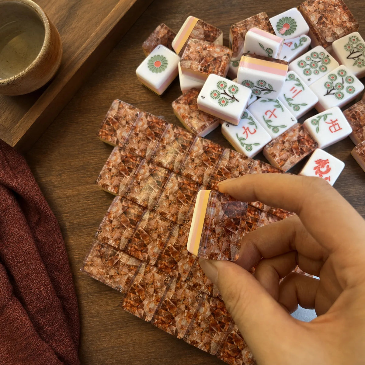 Casualruby© Red Crystal American Mahjong Tiles