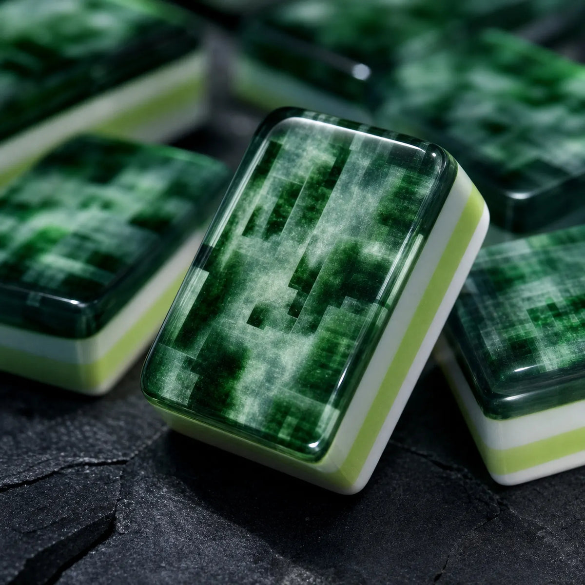 Casualruby© Forest Mist American Mahjong Tiles