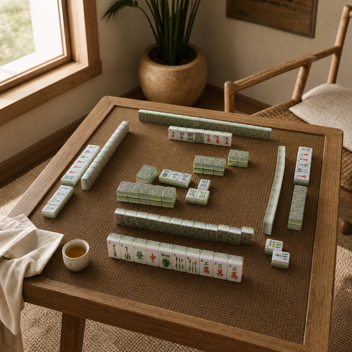 Casualruby© Bamboo Lady American Mahjong Tiles