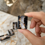 Casualruby© Black Gold Marble American Mahjong Tiles