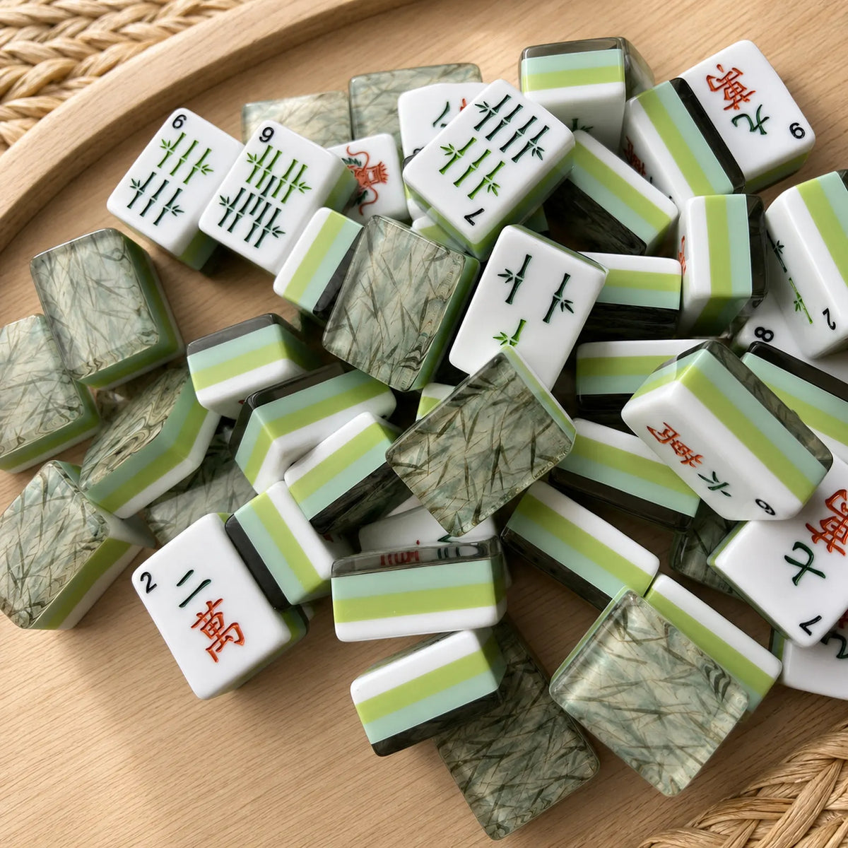 Casualruby© Bamboo Lady American Mahjong Tiles