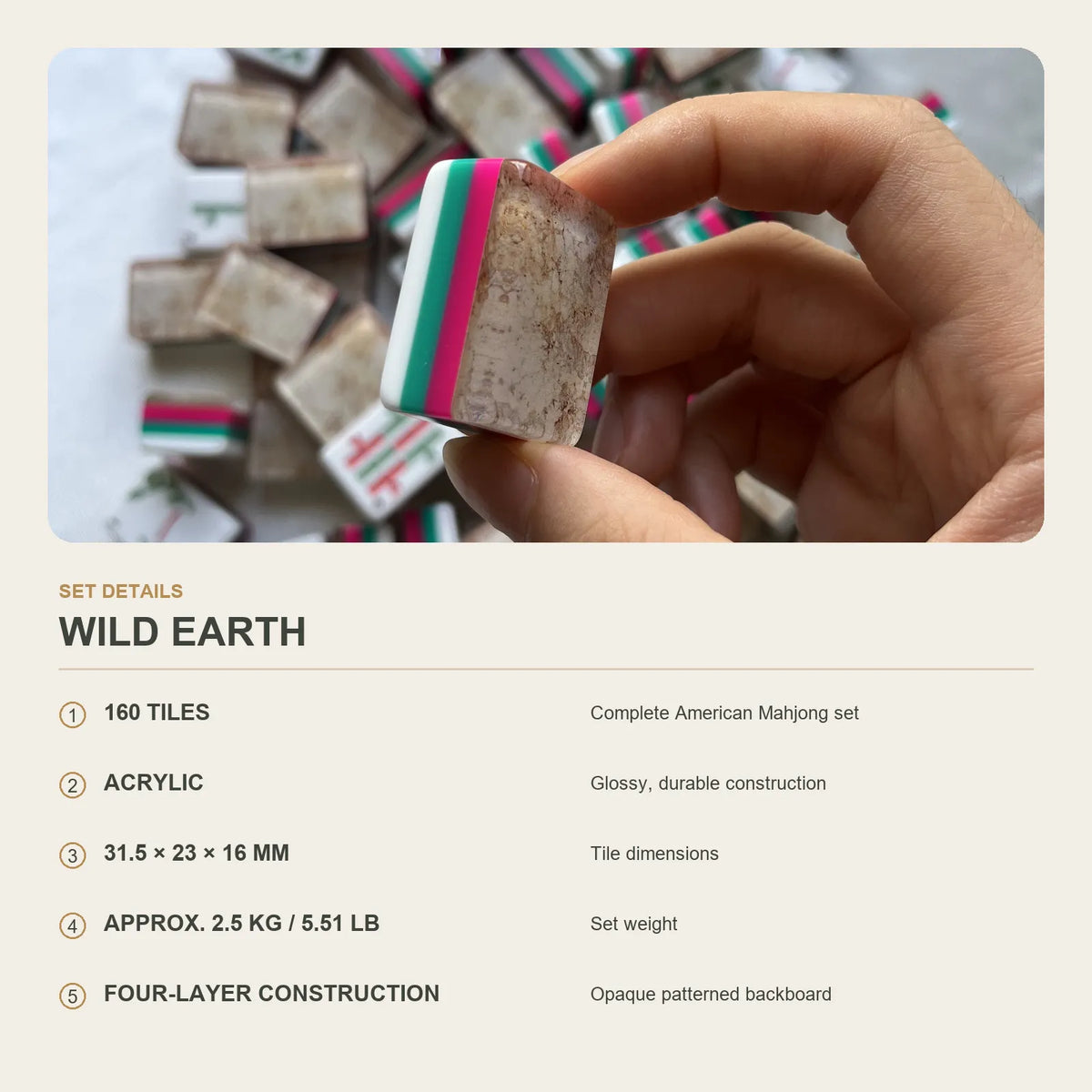 Wild Earth American Mahjong Tiles