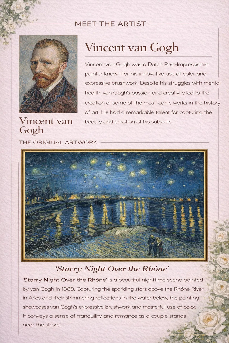 Van Gogh "Starry Night Over the Rhône"