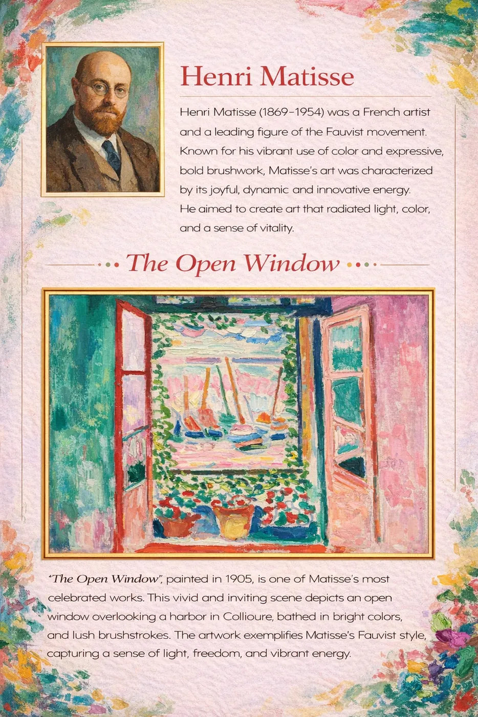 Henri Matisse ”The Open Window“