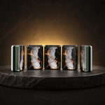 Casualruby© Black Gold Marble American Mahjong Tiles