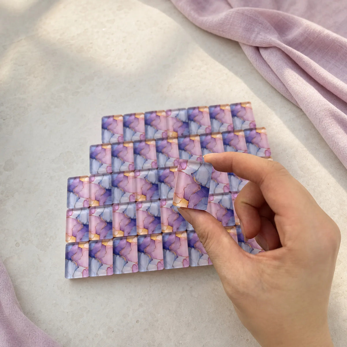 Casualruby© Purple Cloud Fairy American Mahjong Tiles