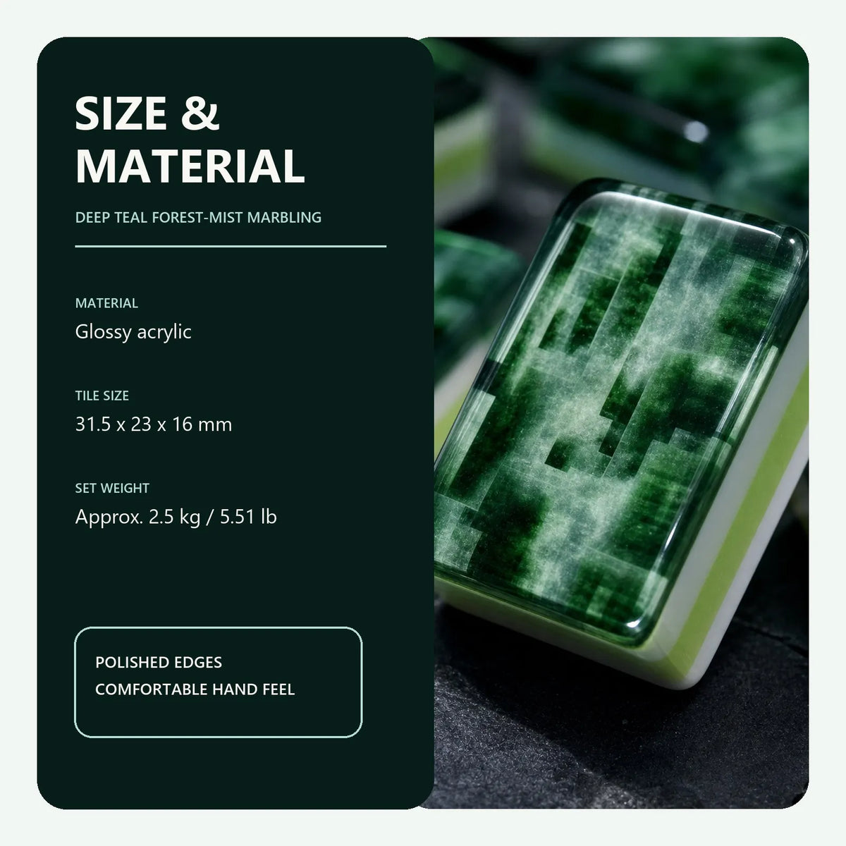 Casualruby© Forest Mist American Mahjong Tiles